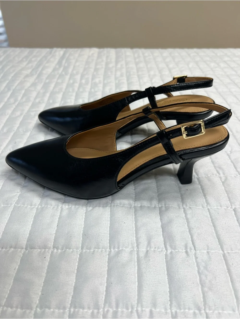 Madewell The Debbie Slingback Pump in True Black Size 5